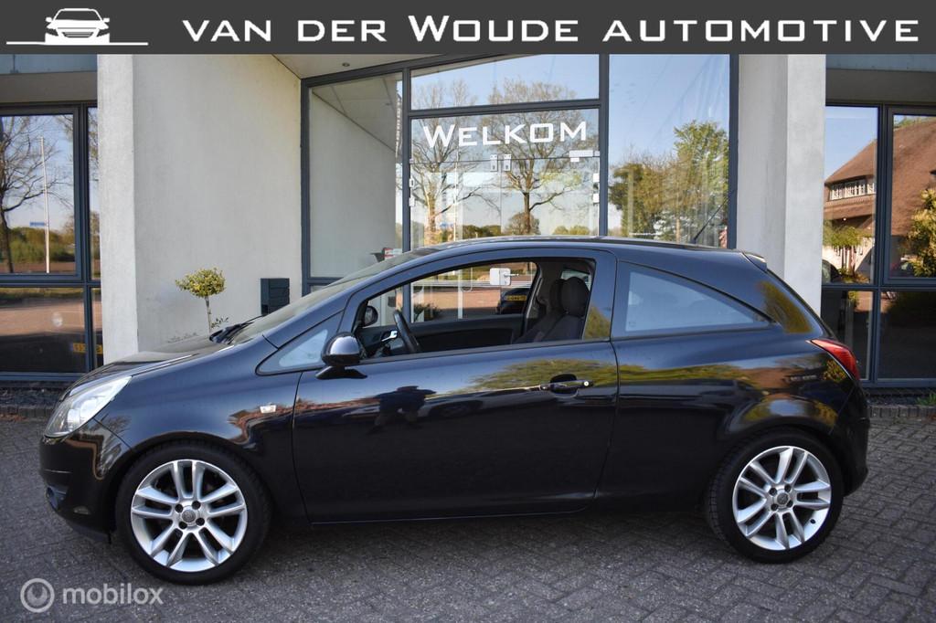 Opel Corsa 1.4-16V Sport '08 3DRS, Airco|LM wielen!, Auto's, Opel, Voorwielaandrijving, Stof, 4 cilinders, Zwart