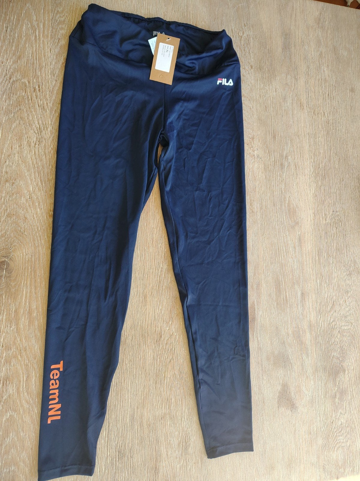 Fila TeamNL Legging Dames - Maat XL afmetingen tekst, Kleding | Dames, Blauw, Maat 46/48 (XL) of groter, Nieuw, Ophalen of Verzenden