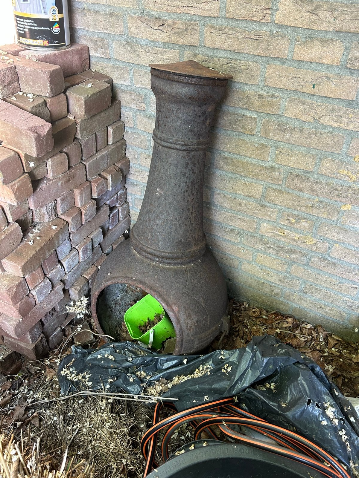 Oude gietijzeren vuurkorf / vuurton, Tuin en Terras, Vuurkorven, Ophalen of Verzenden, Gebruikt, Vuurton