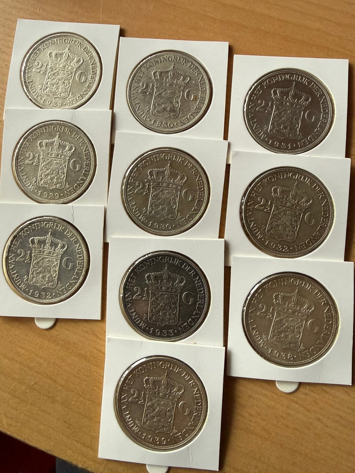 Wilhelmina Rijsdaalders, Setje, Zilver, Ophalen of Verzenden, Koningin Wilhelmina