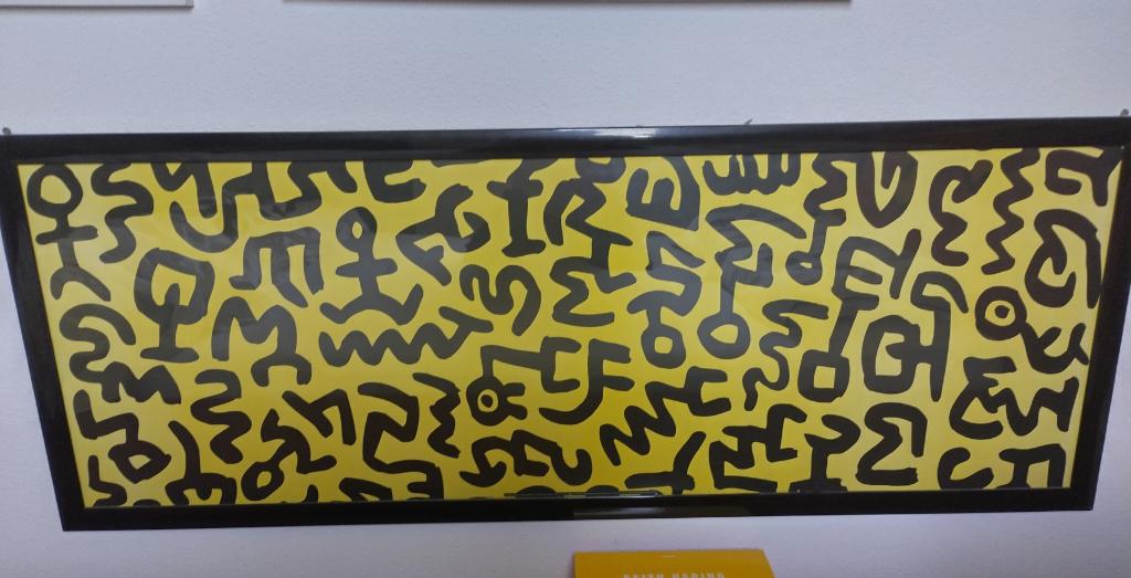 Supergrote Keith Haring / LA2 afbeelding XXL !, Met lijst, Rechthoekig Liggend, Ophalen of Verzenden, Zo goed als nieuw