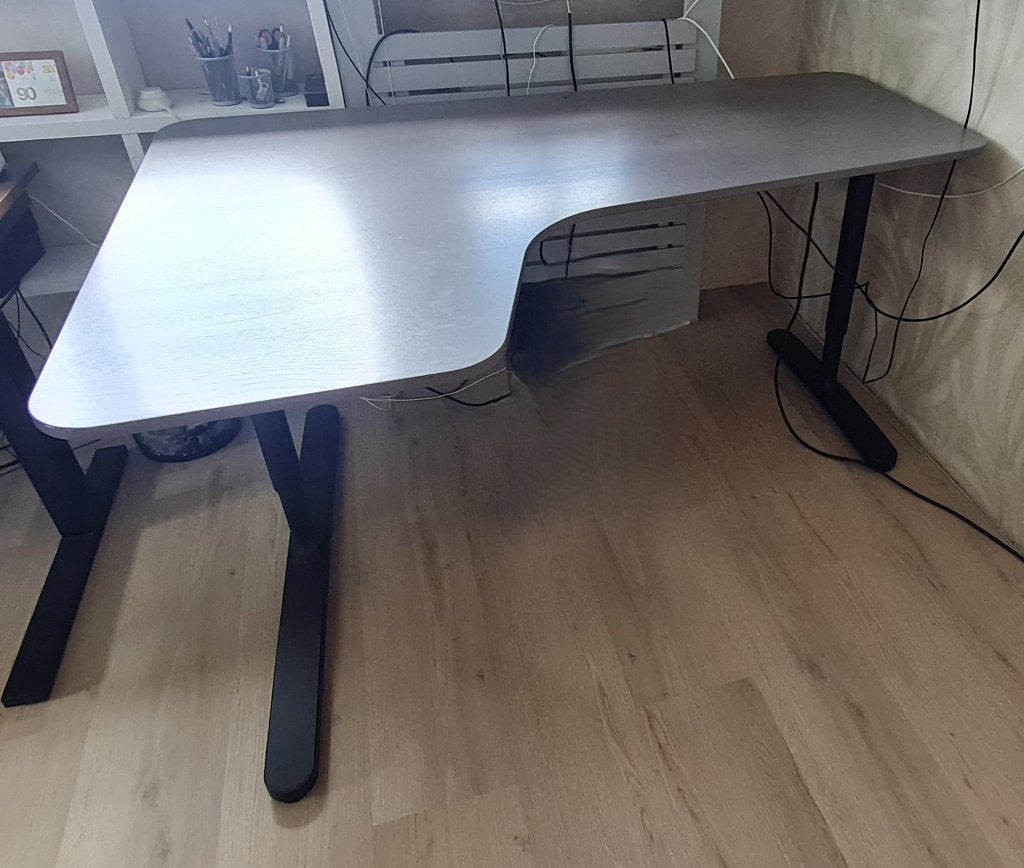IKEA Bekant hoekbureau 160CM, Ophalen, 160 cm, Gebruikt, Spaanplaat of MDF