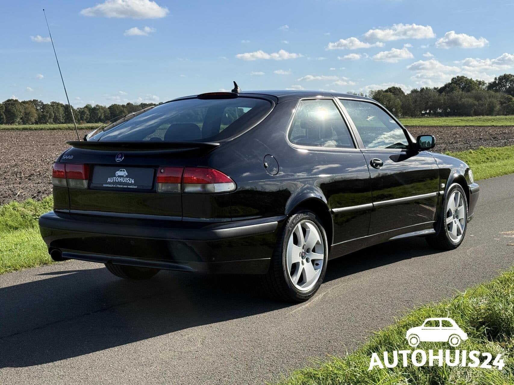 Saab 9-3 Coupé 2.0 Turbo SE Anniversary AUTOMAAT NL-AUTO, Auto's, Dealer onderhouden, Gebruikt, Zwart, 4 cilinders