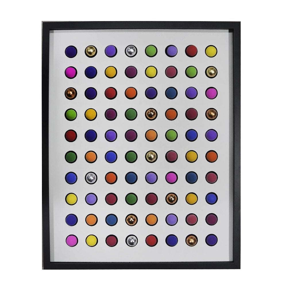 Colmore Wall Art Dots Multicolor, Met ophangsysteem, Meerkleurig, Nieuw, 100 cm