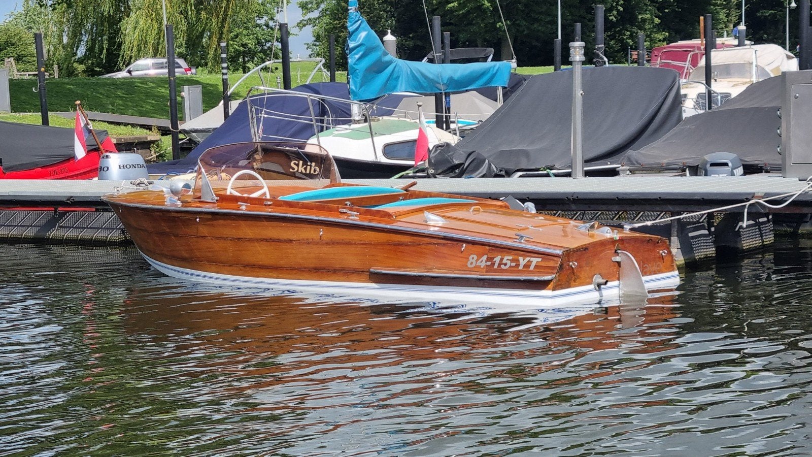 Zeldzame klassieke houten speedboot, Ophalen of Verzenden, Gebruikt, Hout, Binnenboordmotor