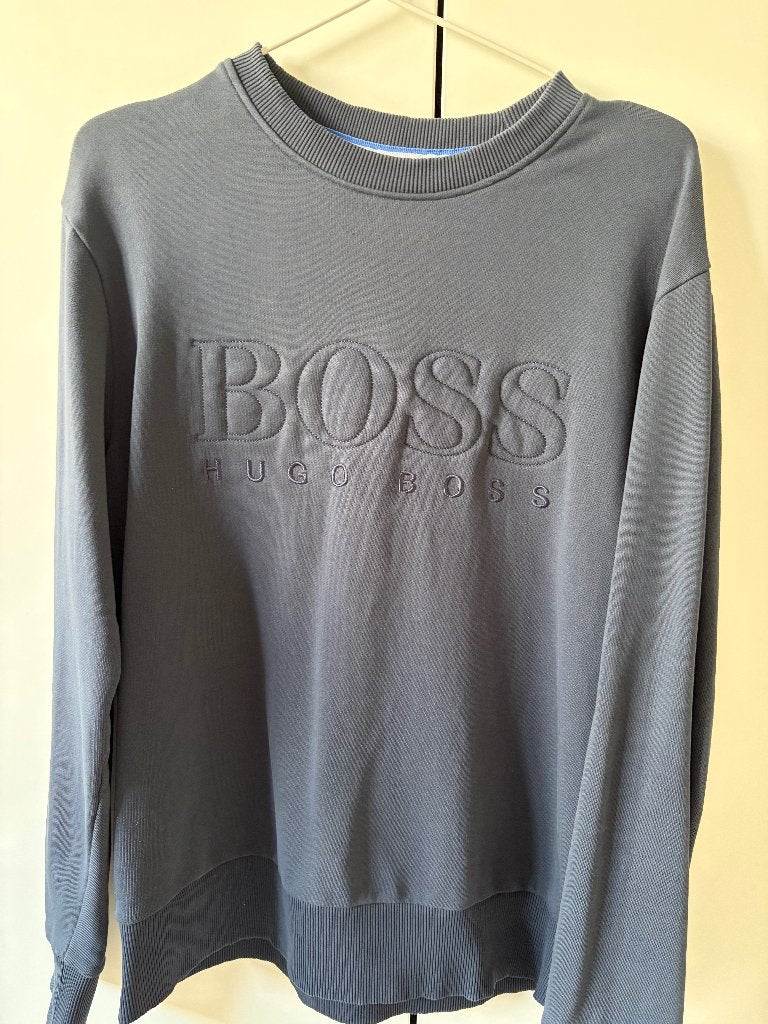 Hugo Boss sweatshirt, size M, Kleding | Heren, Ophalen, Zo goed als nieuw, Blauw