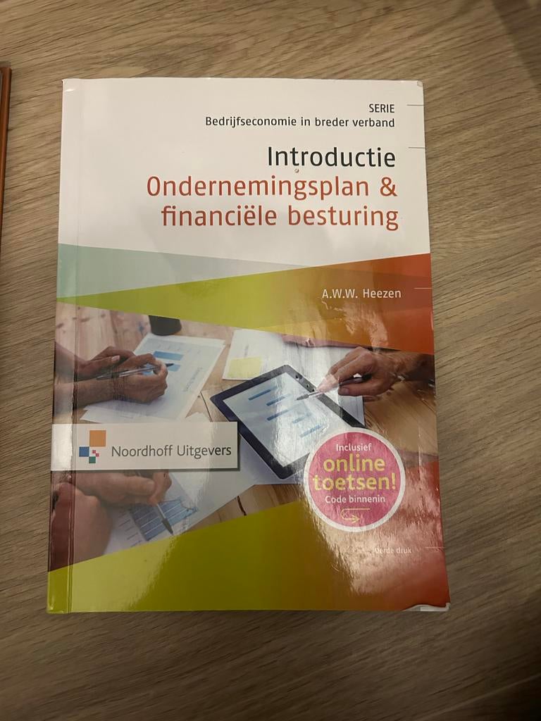 Introductie Ondernemingsplan & financiële besturing, Ophalen of Verzenden, Zo goed als nieuw, Economie en Marketing