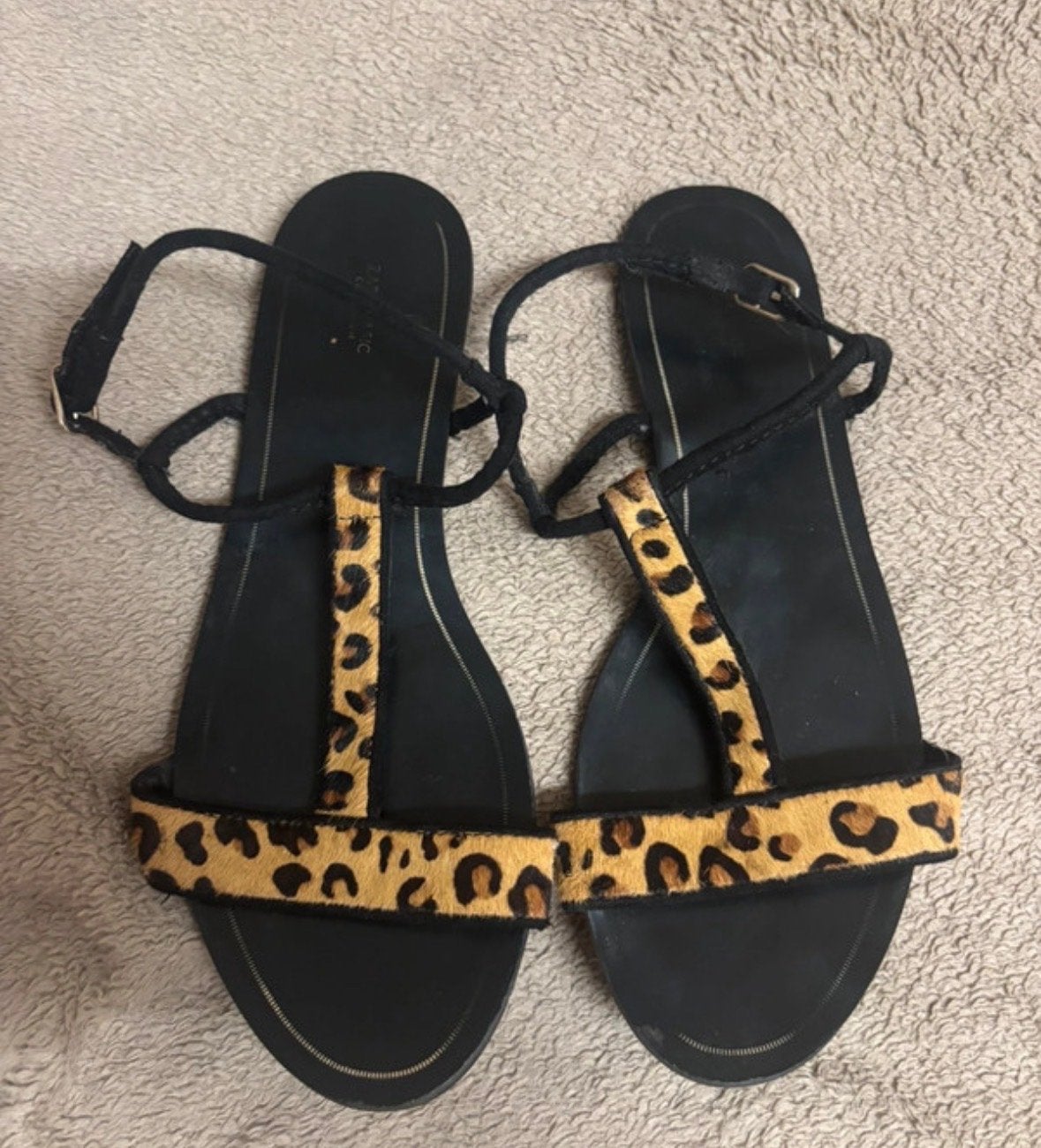 Zara Leopard Sandalen Maat 37, Ophalen of Verzenden, Zo goed als nieuw, Overige kleuren, Sandalen of Muiltjes