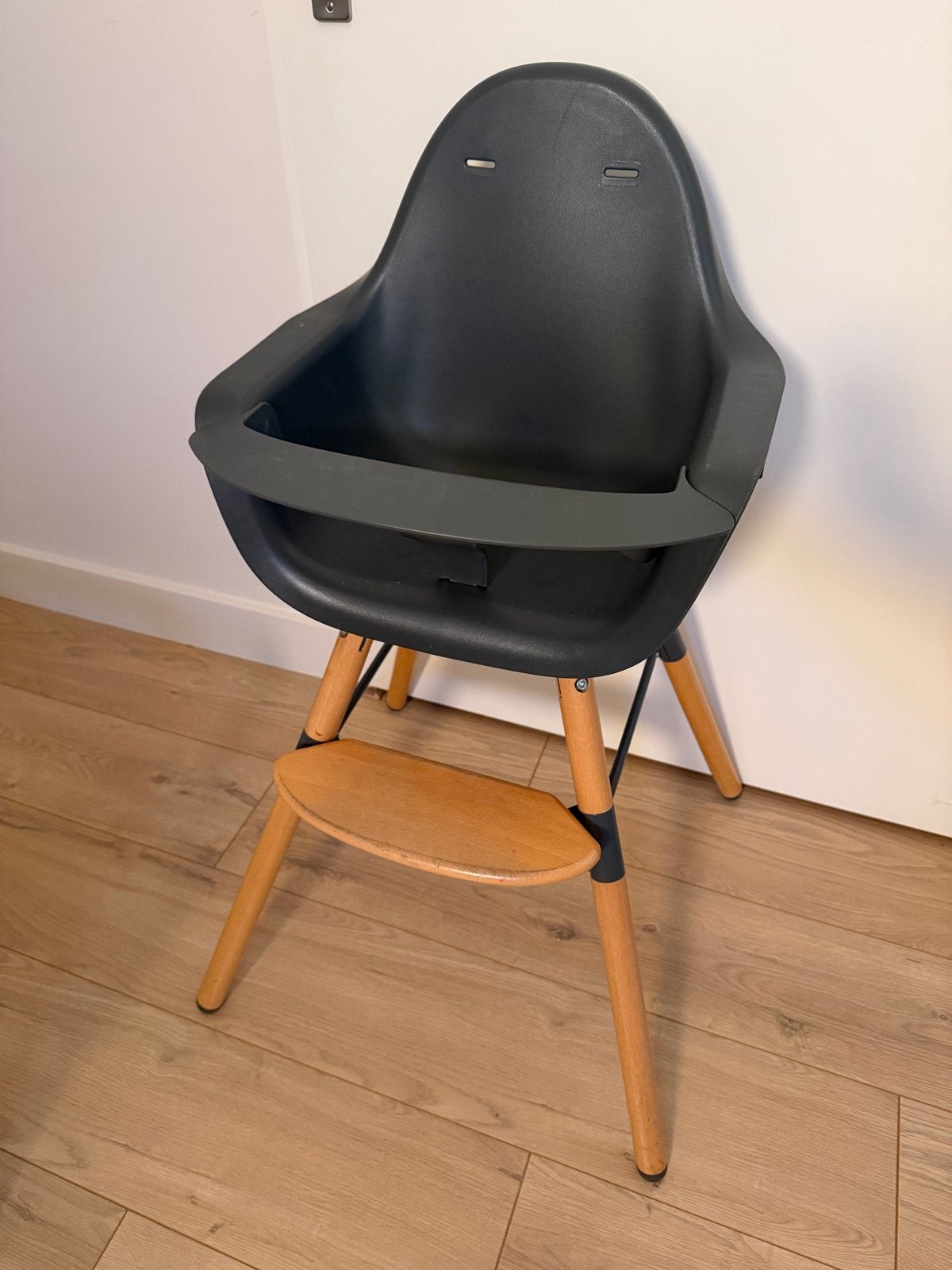 Childhome Evolu 2 kinderstoel Naturel/Antraciet, Kinderen en Baby's, Kinderstoelen, Ophalen, Gebruikt, Meegroeistoel, Gordel(s)