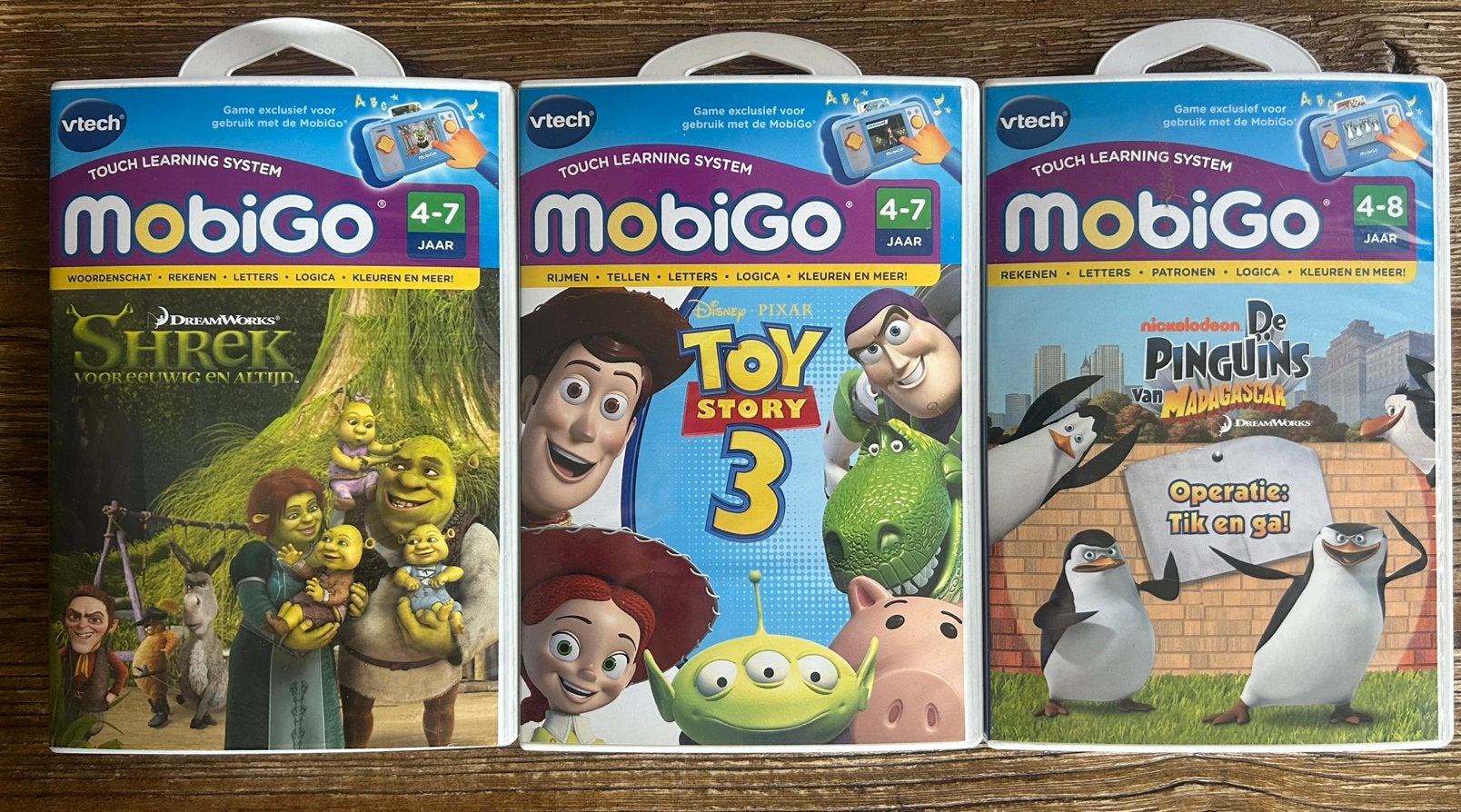 Ser van 3 VTech MobiGo Educatieve Spellen l, Ophalen of Verzenden, Zo goed als nieuw, 6 jaar of ouder