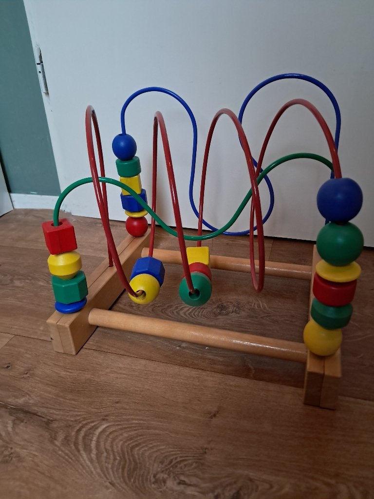 Speelgoed spiraal met blokken. Houten speelgoed., Ophalen of Verzenden, Zo goed als nieuw