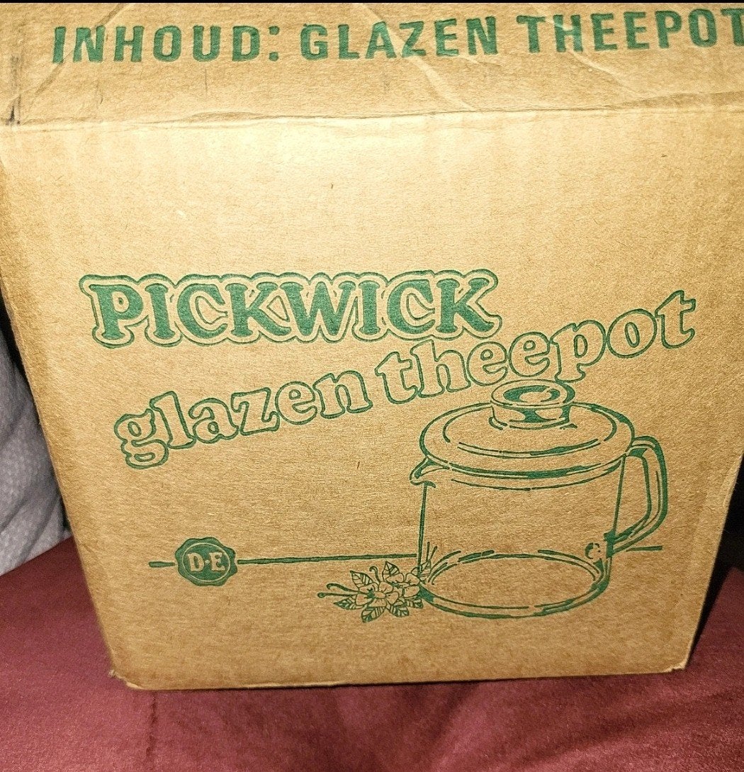 Pickwick Douwe Egberts Glazen Theepot - Nieuw in doos, Huis en Inrichting, Glas, Nieuw, Overige merken, Ophalen