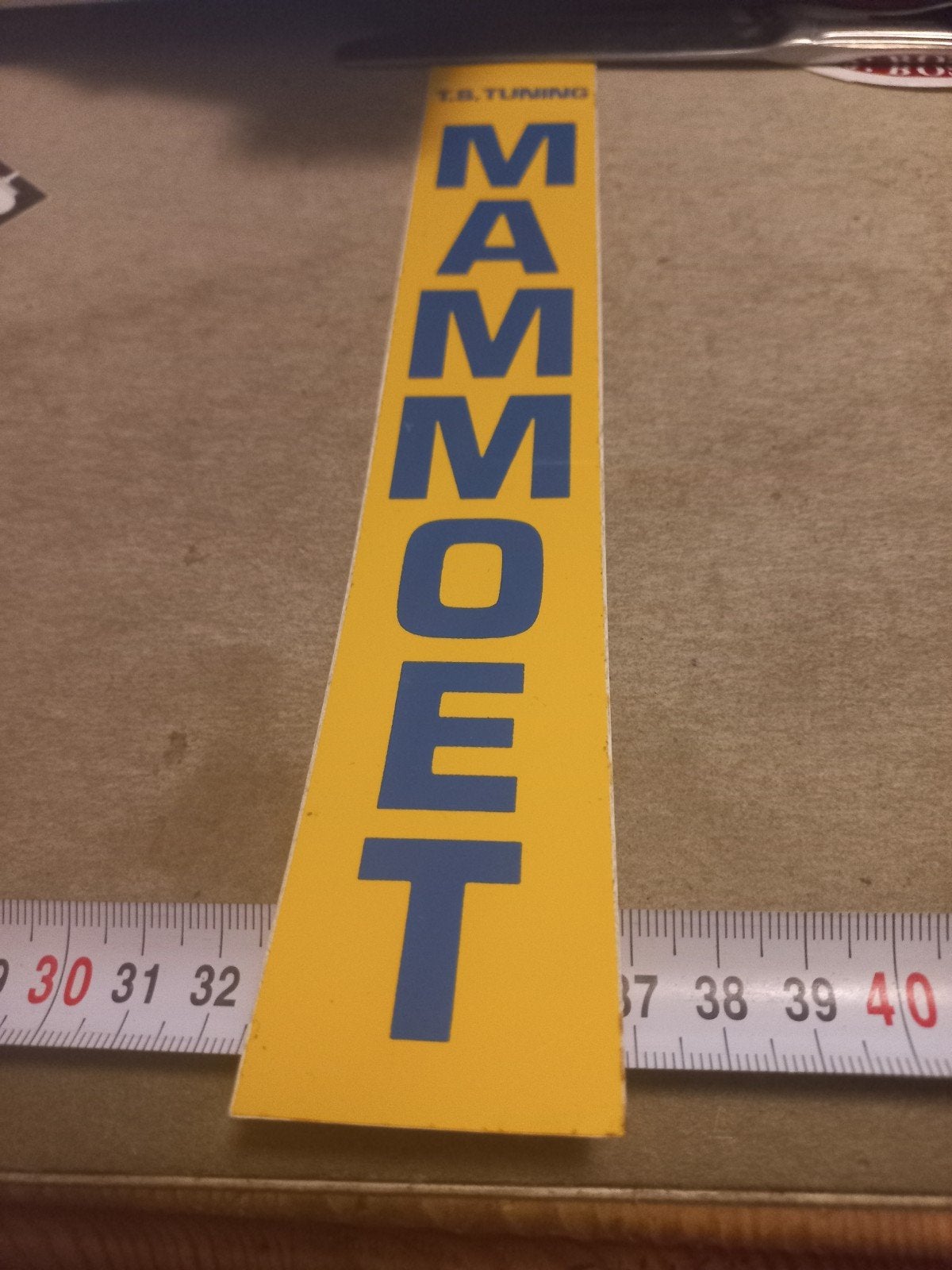 Mammut Tuning Sticker - Gele Decal, Ophalen of Verzenden