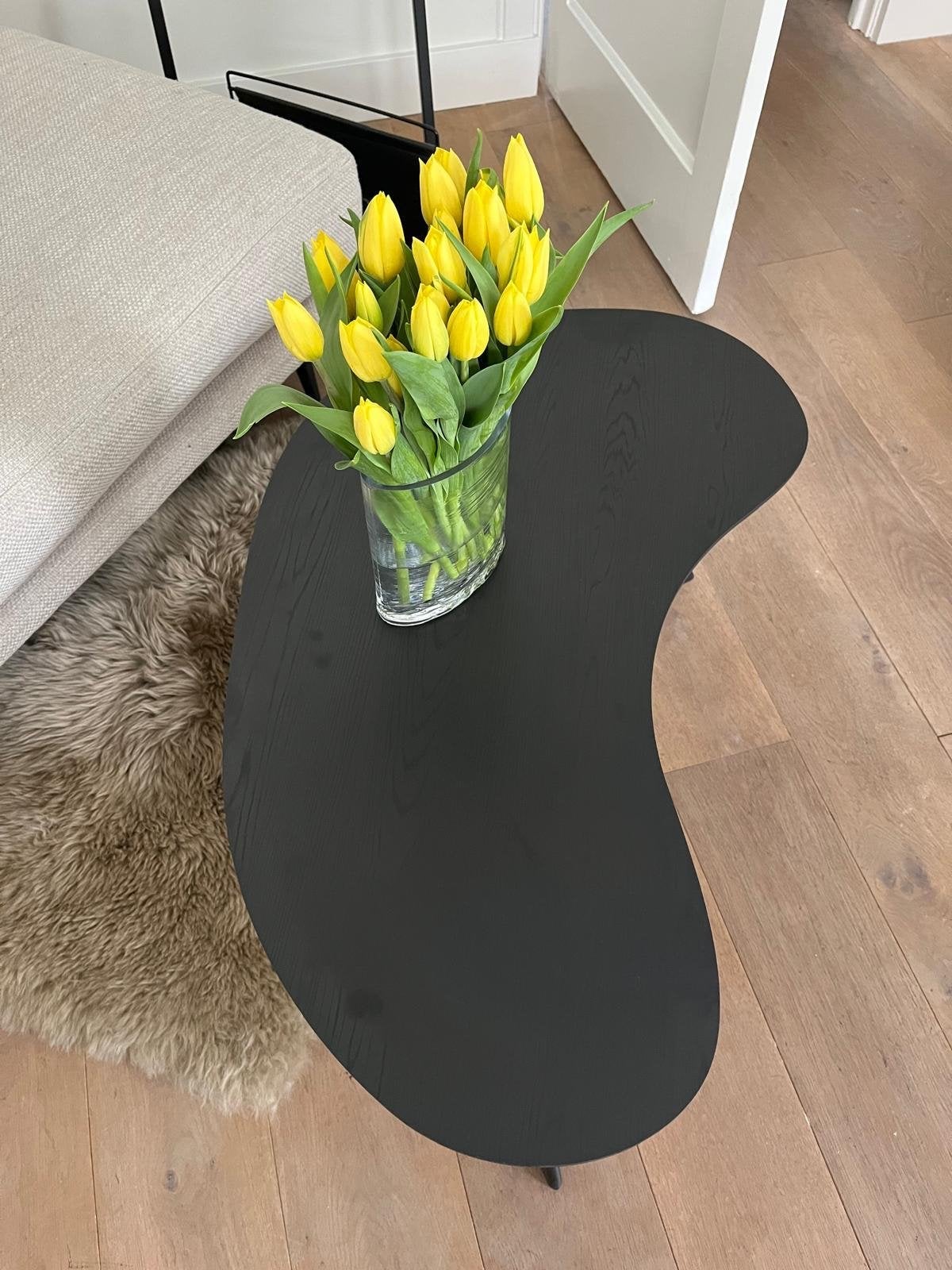 Salontafel Rein - Organisch Zwart HPL Houtlook, Ophalen, Overige materialen, 50 tot 100 cm, Zo goed als nieuw