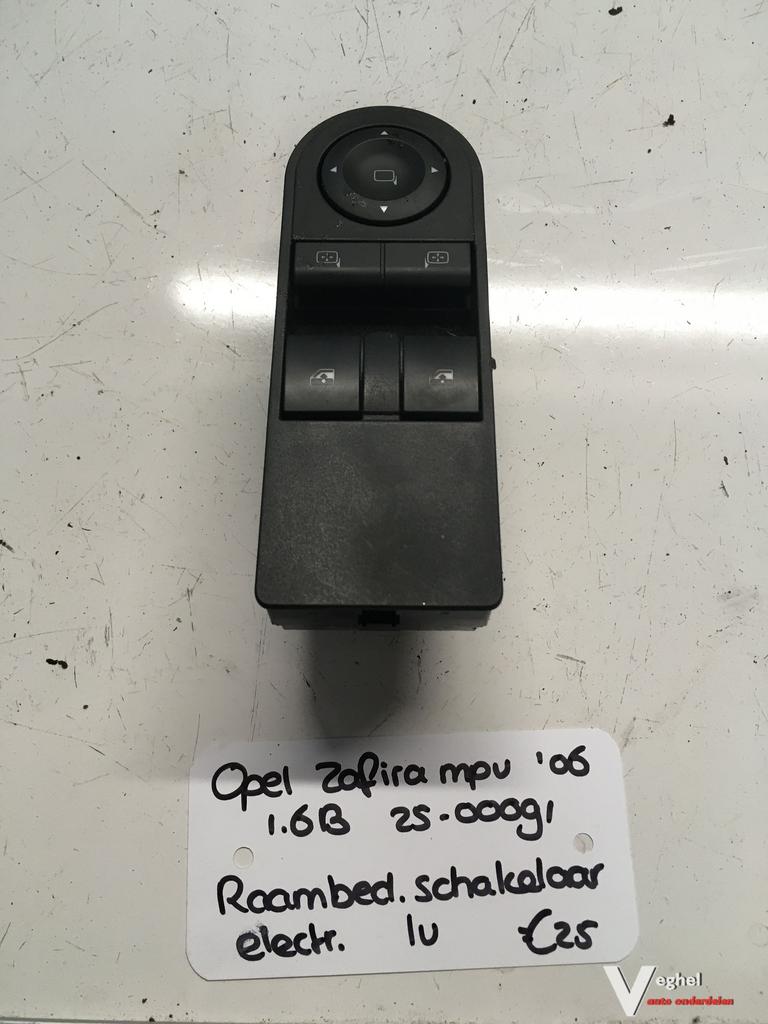 Opel Zafira 1.6 B 2006 2500091  Raamschakelaar met spiegelbe, Gebruikt, -, -, Ophalen of Verzenden