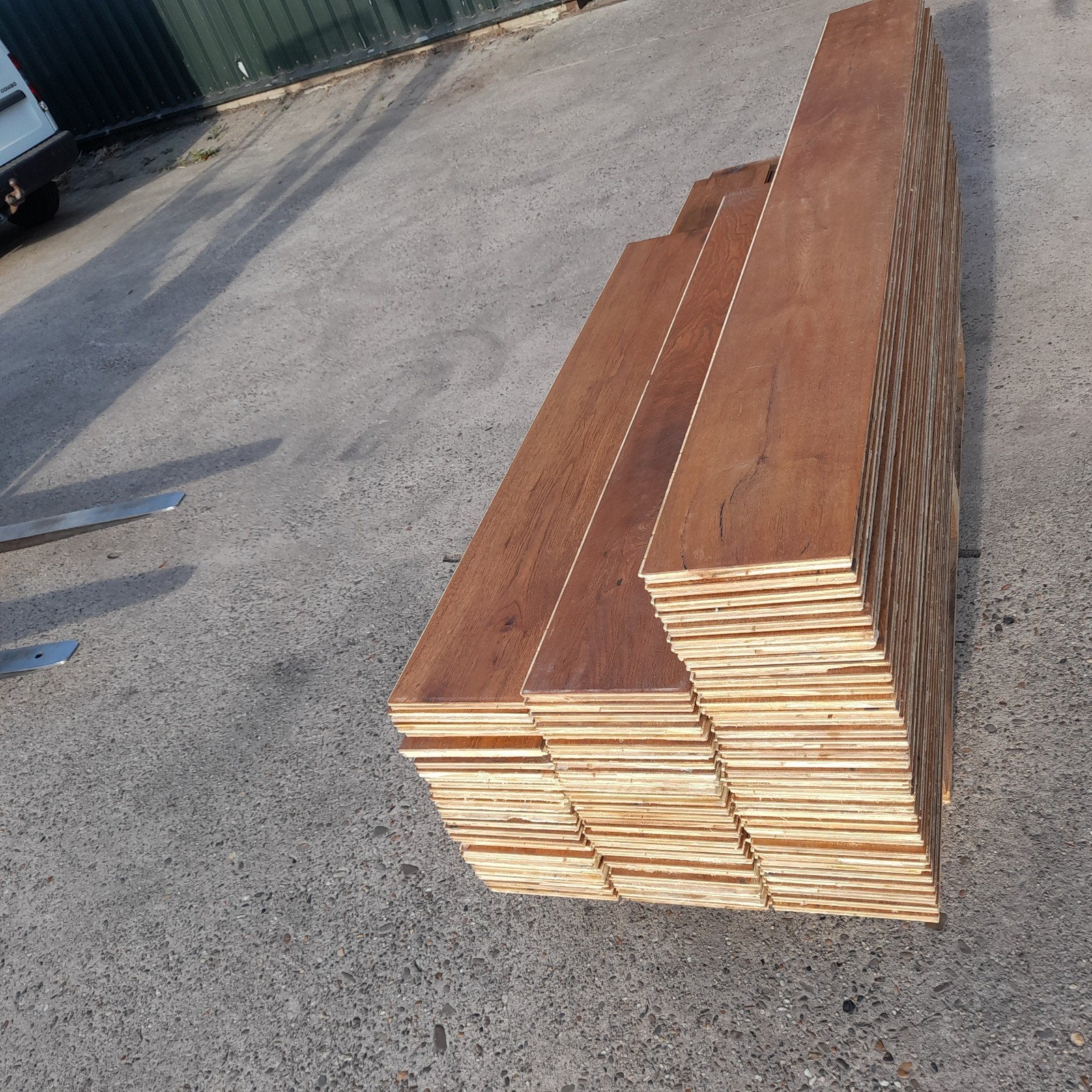 Eiken vloer lamelparket 26 m2 vloerdelen 19 cm breed, Ophalen, Nvt, Nvt, Nvt
