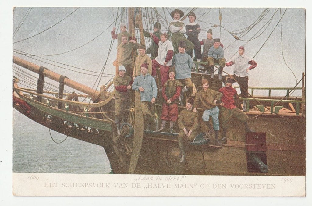 Scheepsvolk Halve Maen 1909 Hudson-Fulton feesten New York, Verzenden, Voor 1920, Gelopen, Politiek en Historie