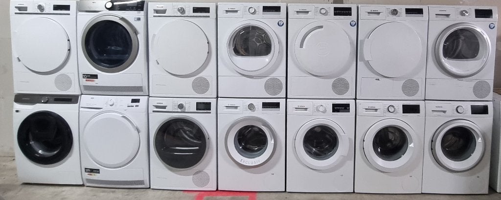 Partij witgoed werkende 14 stuks., Witgoed en Apparatuur, Wasdrogers, Ophalen, Overige typen, 8 tot 10 kg, Refurbished