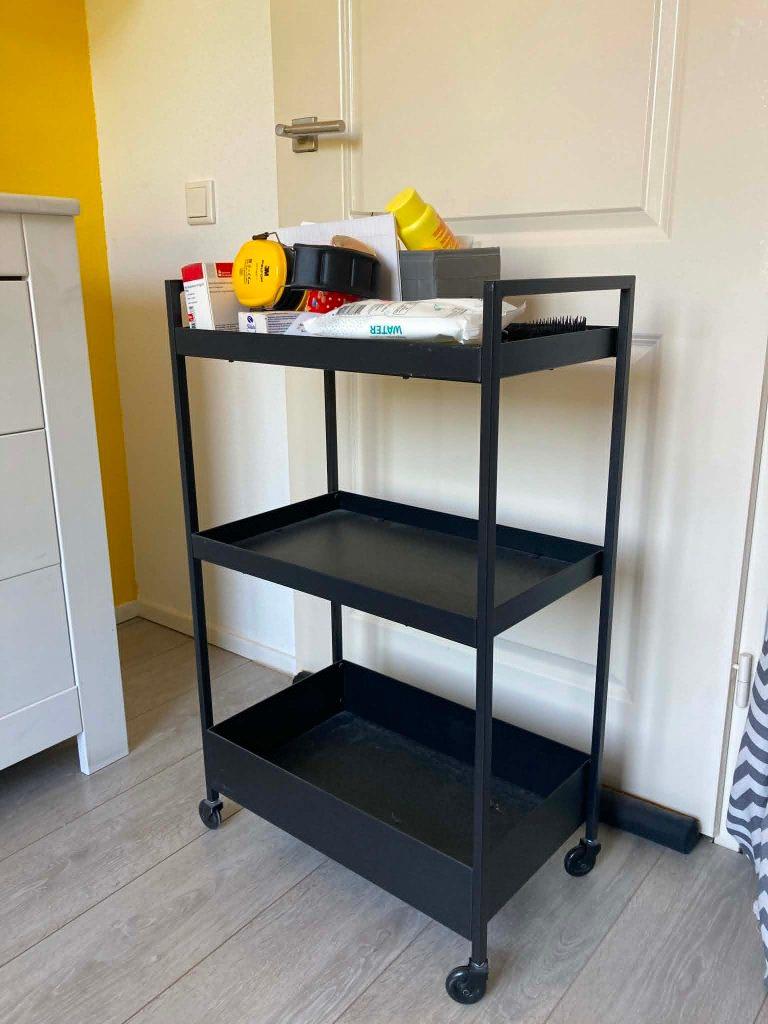 Ikea Nissafors roltafel, trolley, Ophalen, 50 tot 100 cm, Nieuw, Metaal