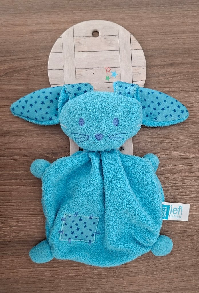 Knuffeldoekje, Knuffel van Lief, Licht Blauw Konijn, Nieuw, Overige merken, Blauw, Nieuw, Ophalen of Verzenden