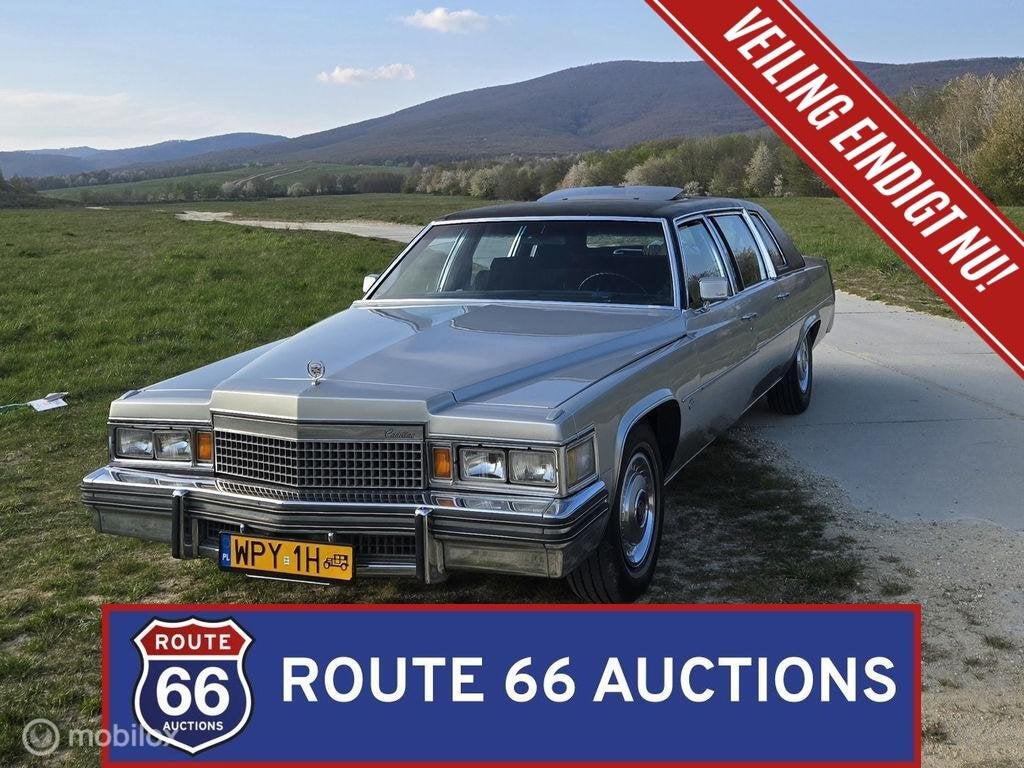 Cadillac Fleetwood Limousine | 1979 | Route 66 Auctions, Auto's, Cadillac, Overige carrosserieën, Zwart, Bedrijf