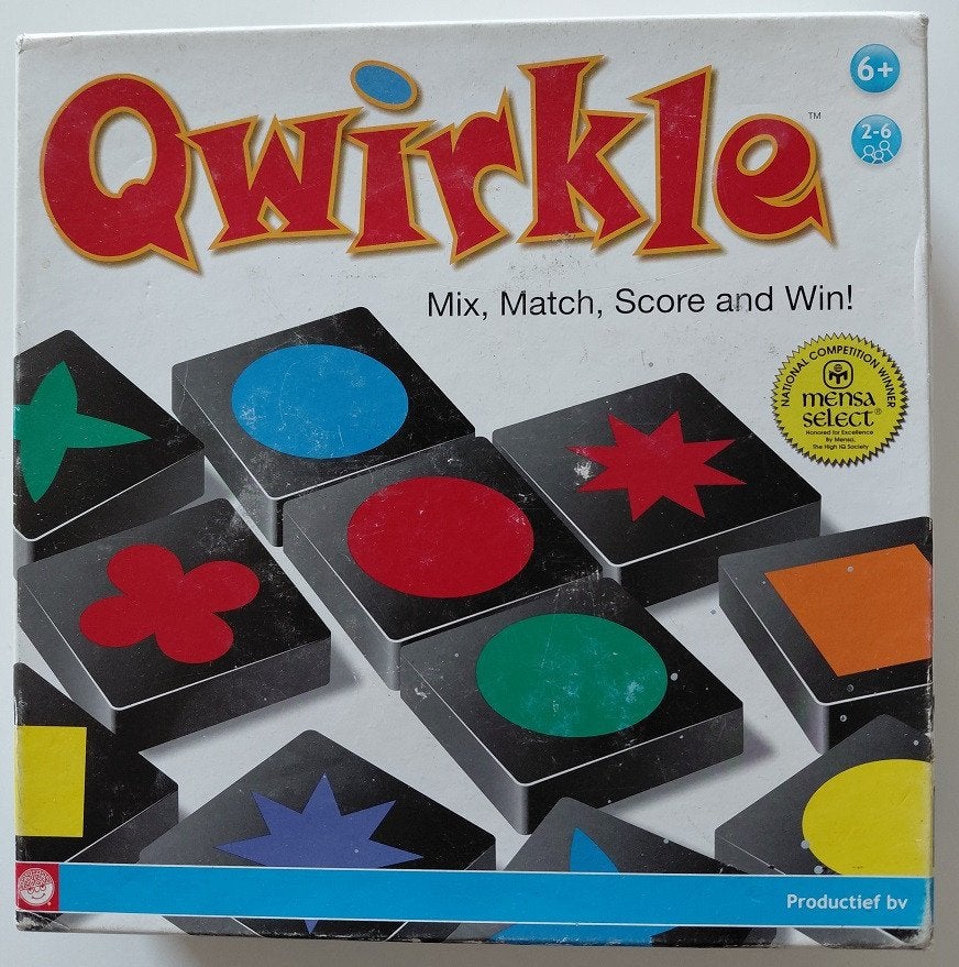 Qwirkle: Mix, Match, Score and Win! Strategisch bordspel, Een of twee spelers, Ophalen of Verzenden, Gebruikt, Productief bv