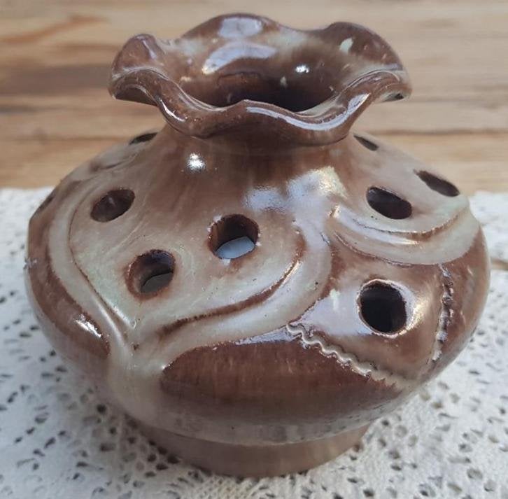 Franse potterie Pique Fleur, bloemensteker ,Meyssac, Correze, Ophalen of Verzenden
