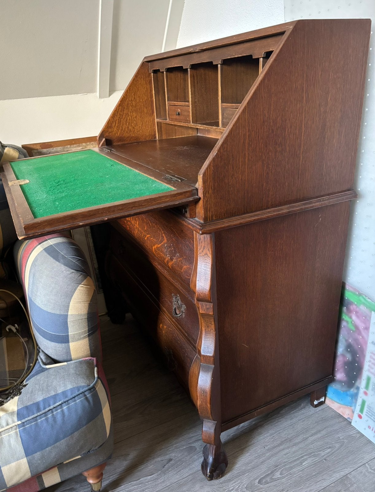 Oude klep secretaire, Huis en Inrichting, Ophalen, Gebruikt