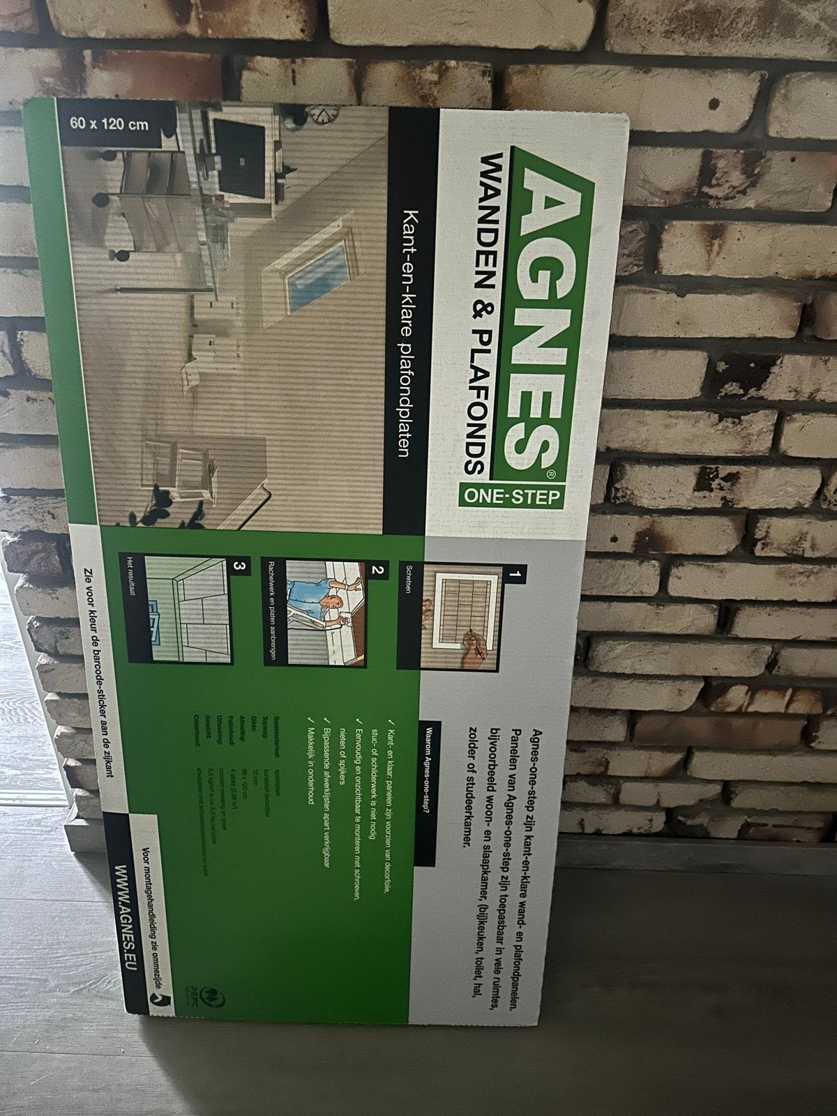 Agnes One-Step Kant-en-klare plafondplaten 60x120 cm, Ophalen, Nieuw, Overige materialen, Minder dan 20 mm