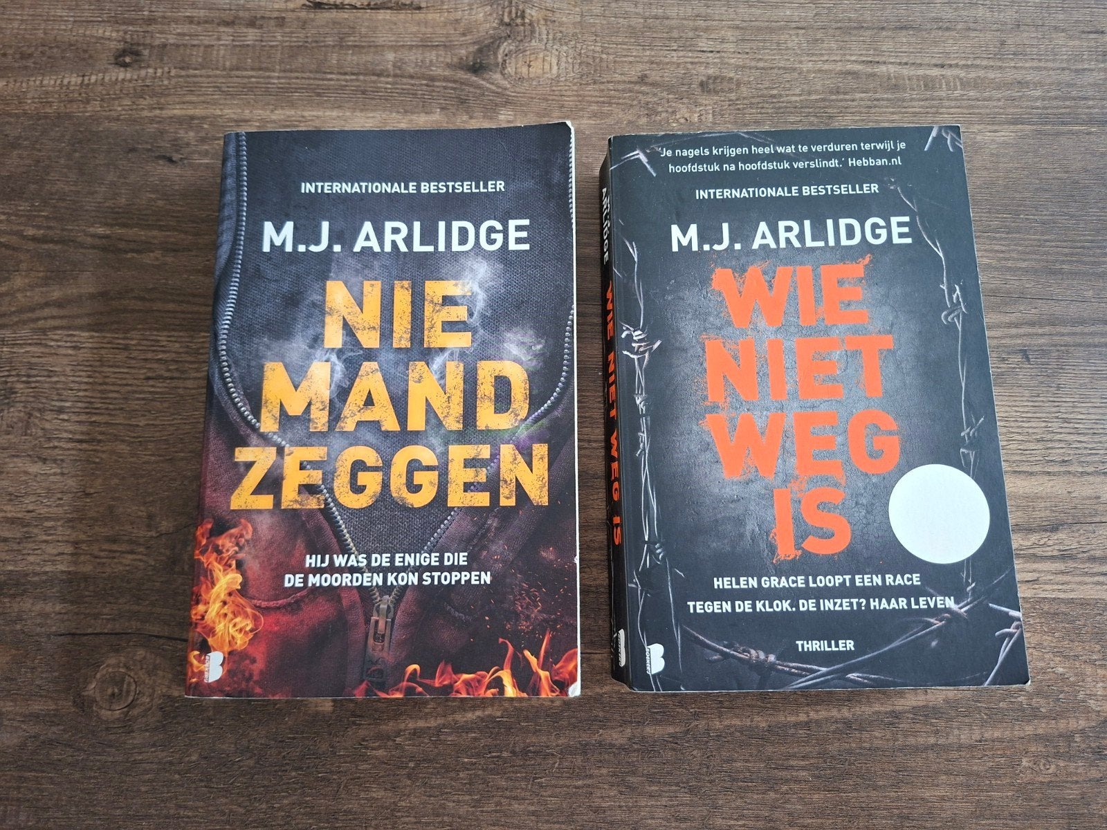M.J. Arlidge.  Niemand zeggen. Wie niet weg is., Boeken, Ophalen, Gelezen, M.J. Arlidge