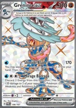 GRENINJA EX 198/167 - TWILIGHT MASQUERADE, Ophalen of Verzenden, Nieuw, Losse kaart, Foil