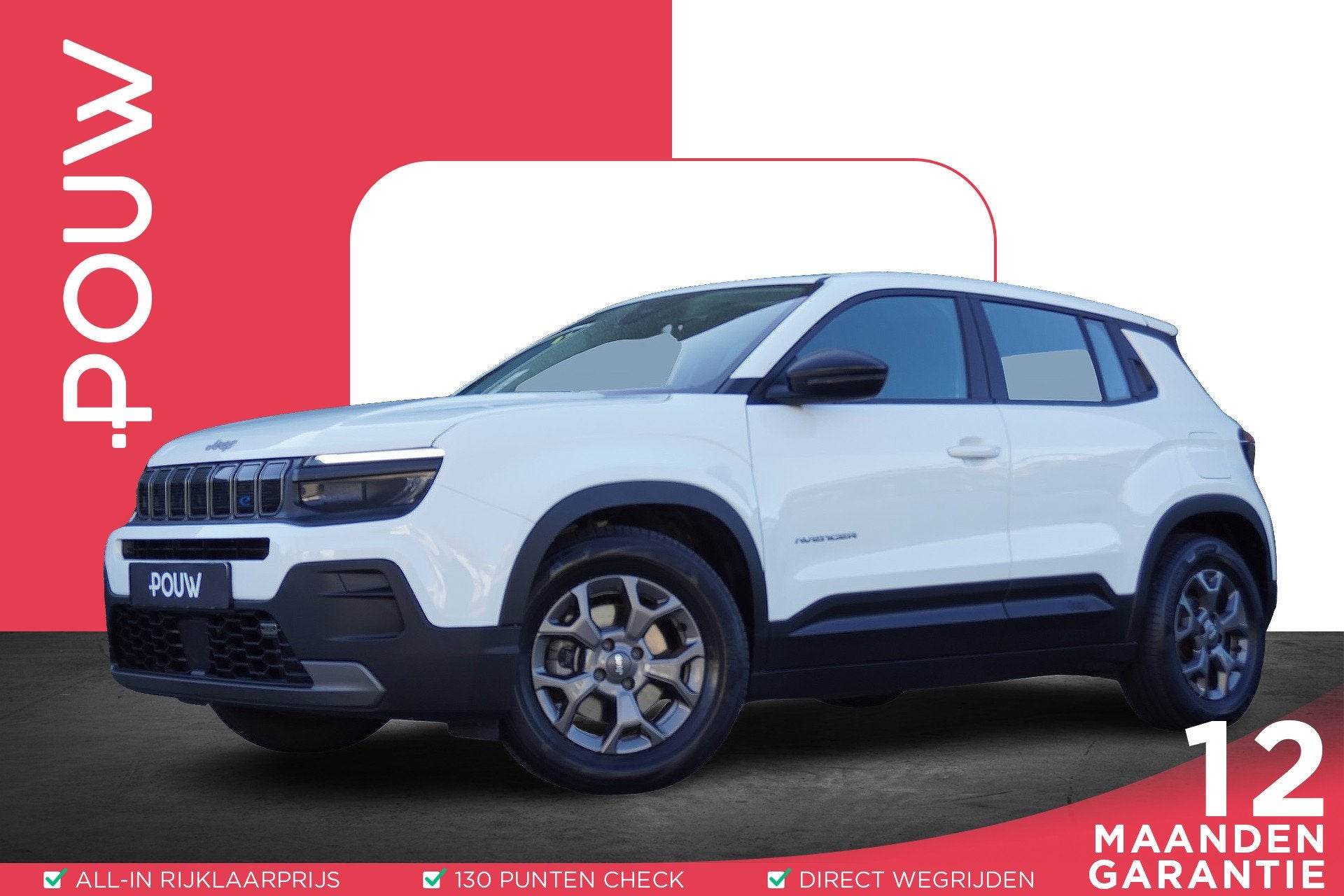 Jeep Avenger 156pk Longitude 54 kWh | Apple CarPlay / Androi, Auto's, 12 maanden, Stof, Gebruikt, 156 pk