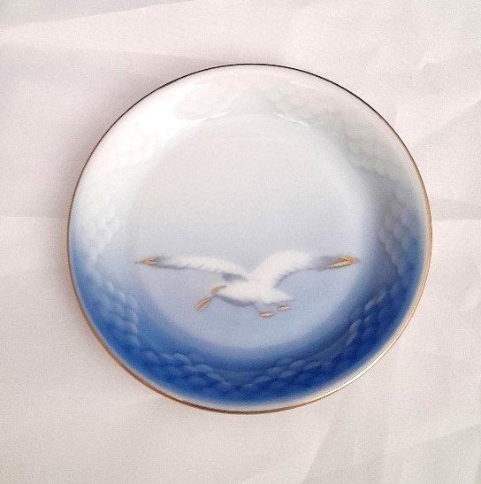 Bing & Grøndahl Seagull Gold Rimmed vintage onderzetter, Ophalen of Verzenden