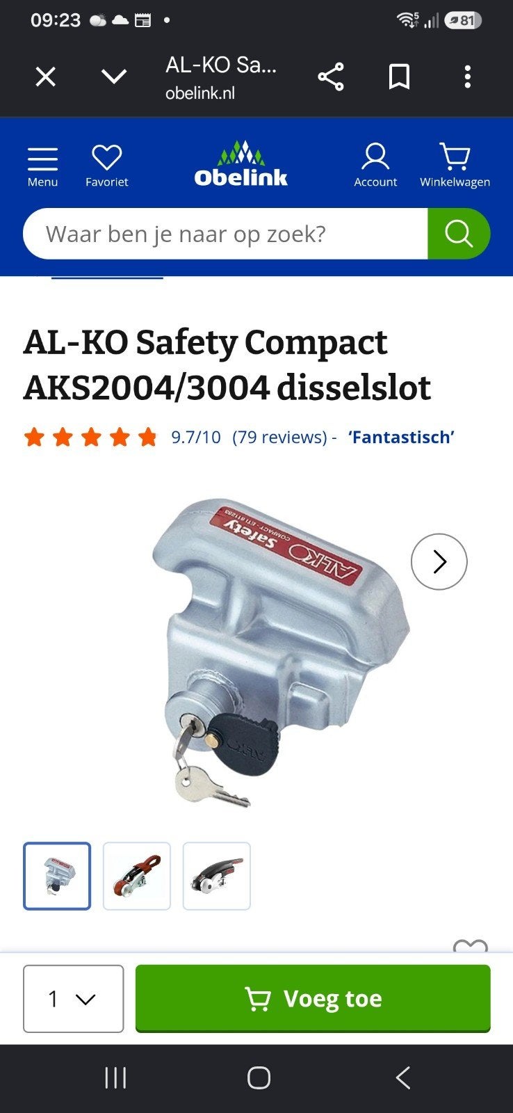 AL-KO Safety Compact AKS2004/3004 disselslot, Ophalen of Verzenden, Zo goed als nieuw