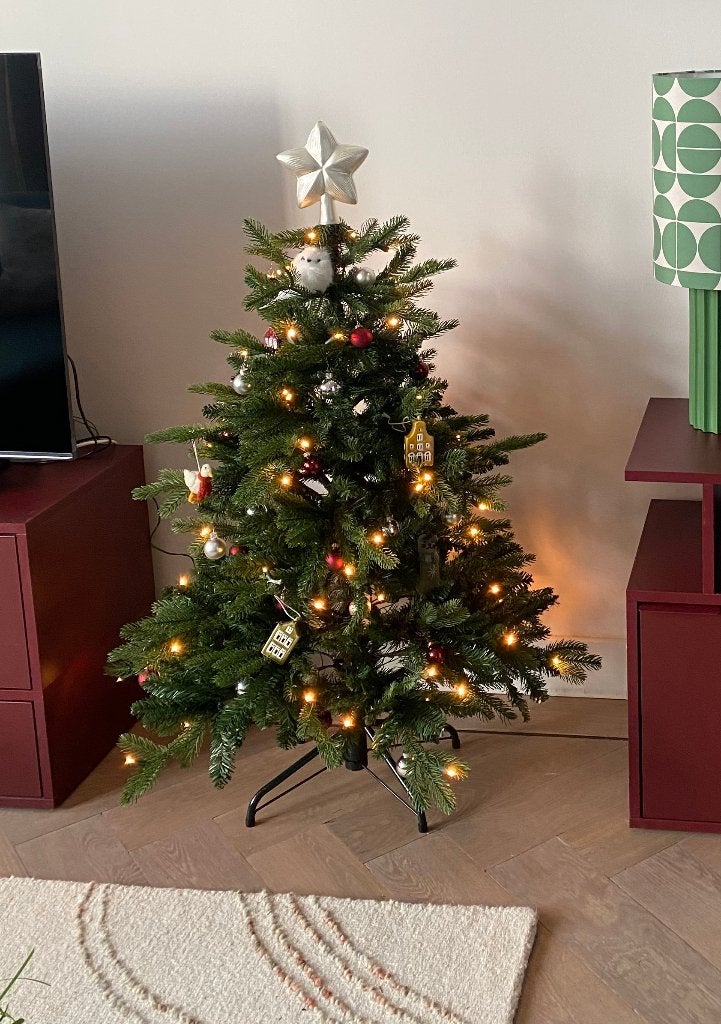 Kunstkerstboom 120 cm met LED – inclusief kerstversiering, Diversen, Ophalen