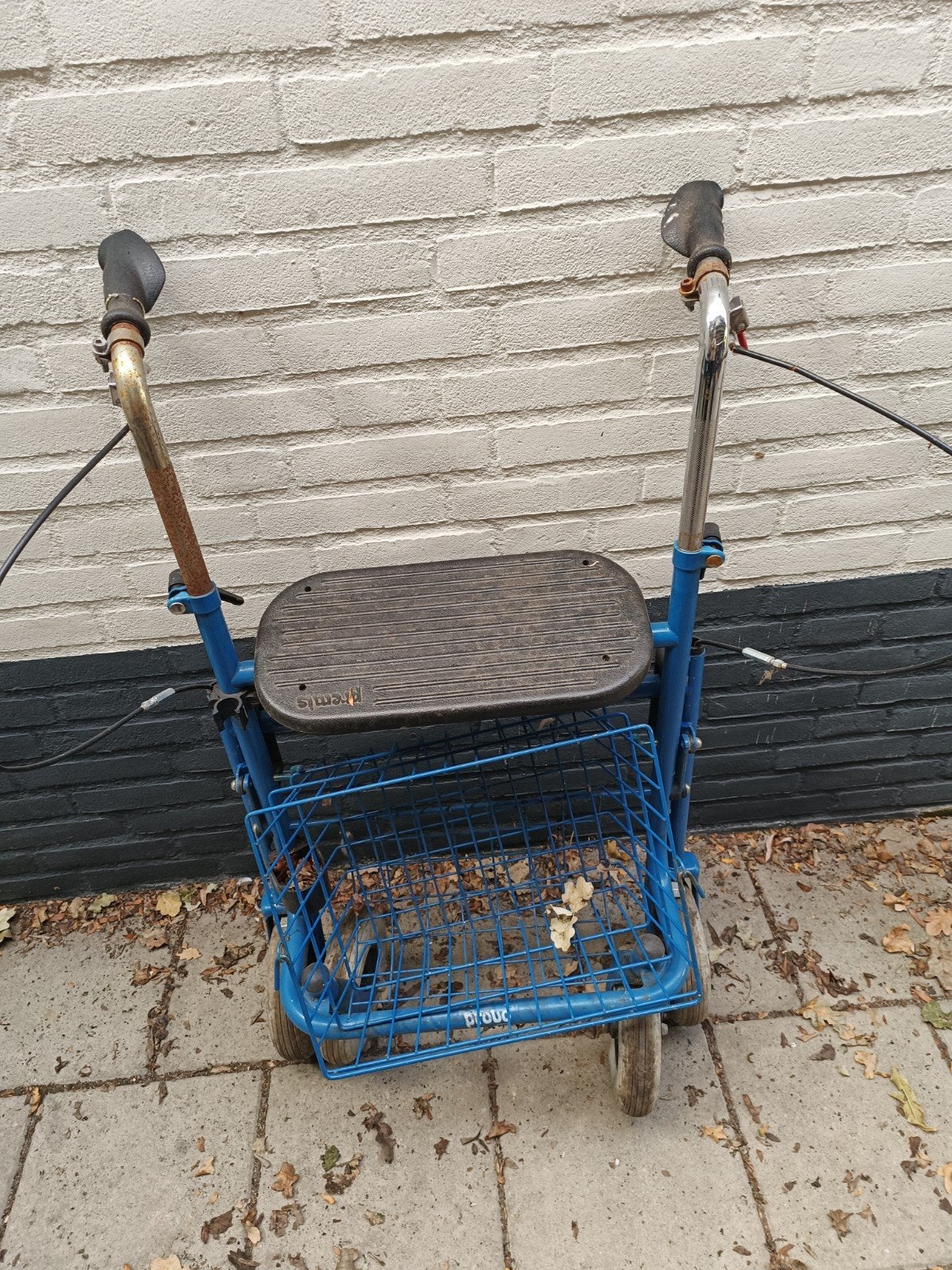 blauwe rollator met mandje, Diversen, Ophalen of Verzenden