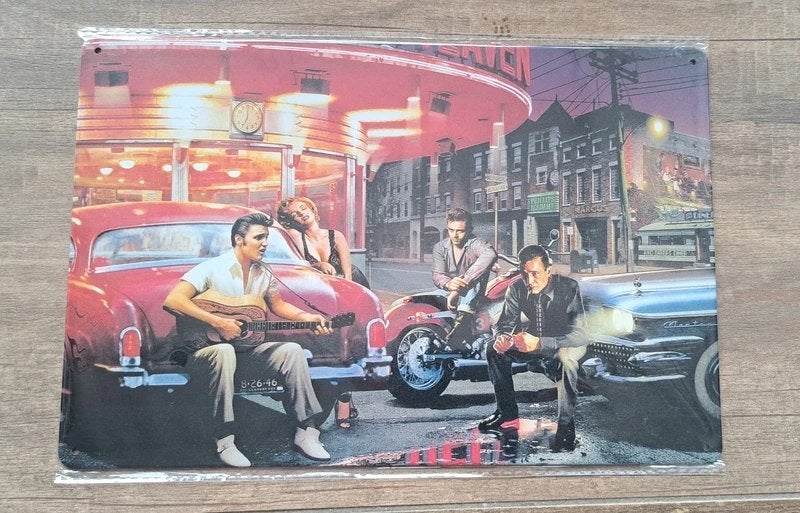 Metalen bord Elvis Presley  30x20 cm, NIEUW!, Ophalen of Verzenden, Nieuw, Overige typen
