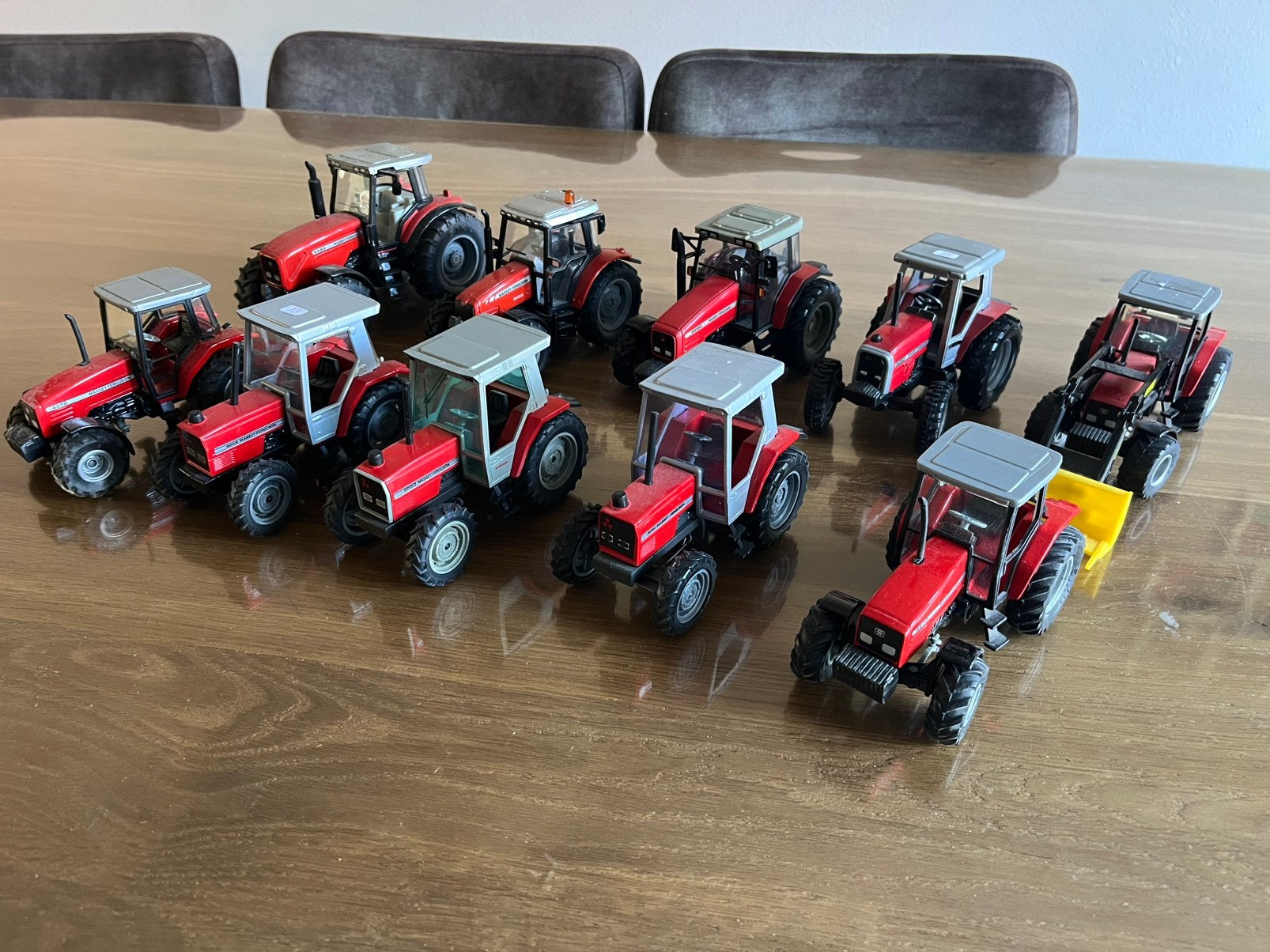 Partij Massey Ferguson trekkers Siku Ertl 10 stuks, Hobby en Vrije tijd, Ophalen of Verzenden, Zo goed als nieuw, Tractor of Landbouw