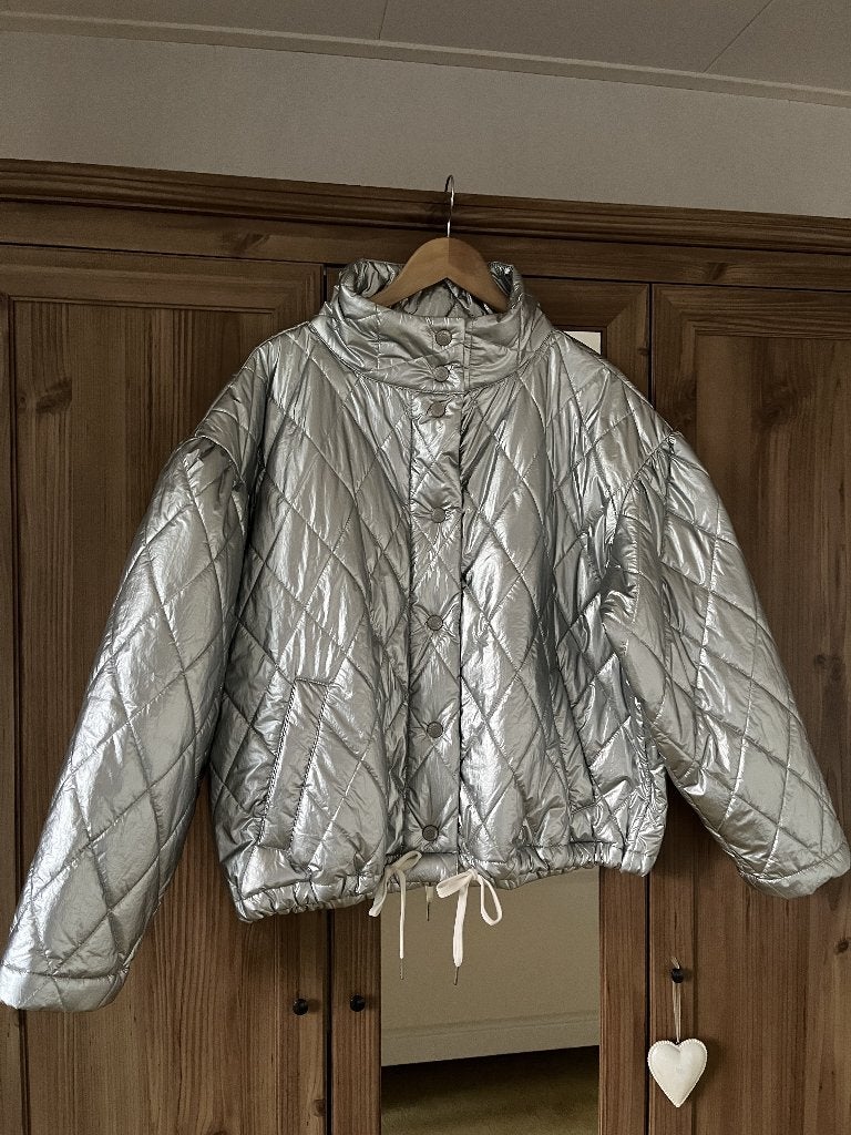 Lollys Laundry dames bomber jack zilver, maat L, Maat 42/44 (L), Ophalen of Verzenden, Gedragen, Lollys Laundry