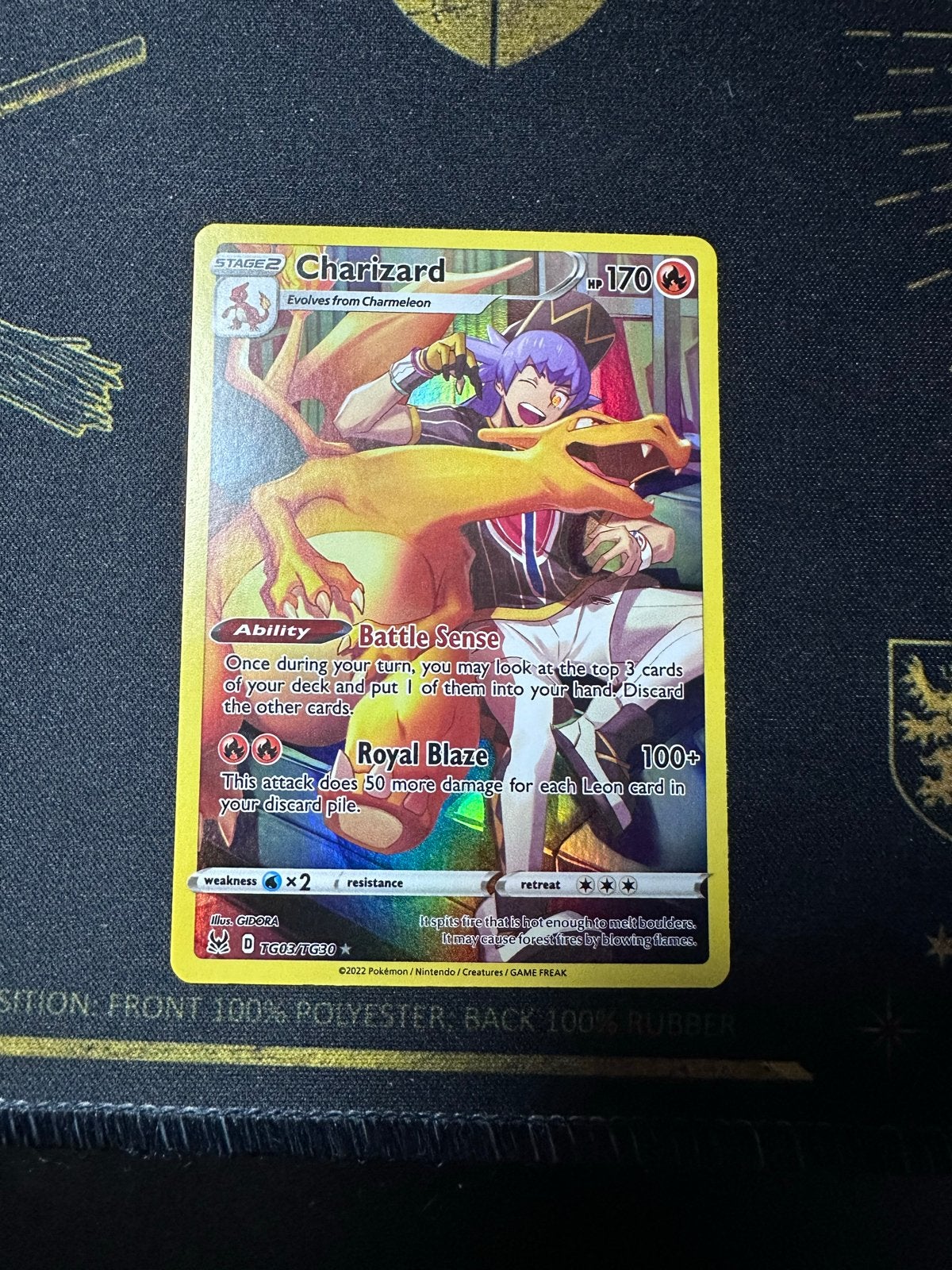Charizard (Leon) - Pokémon TCG - Brilliant Stars, Verzenden, Zo goed als nieuw, Losse kaart, Foil