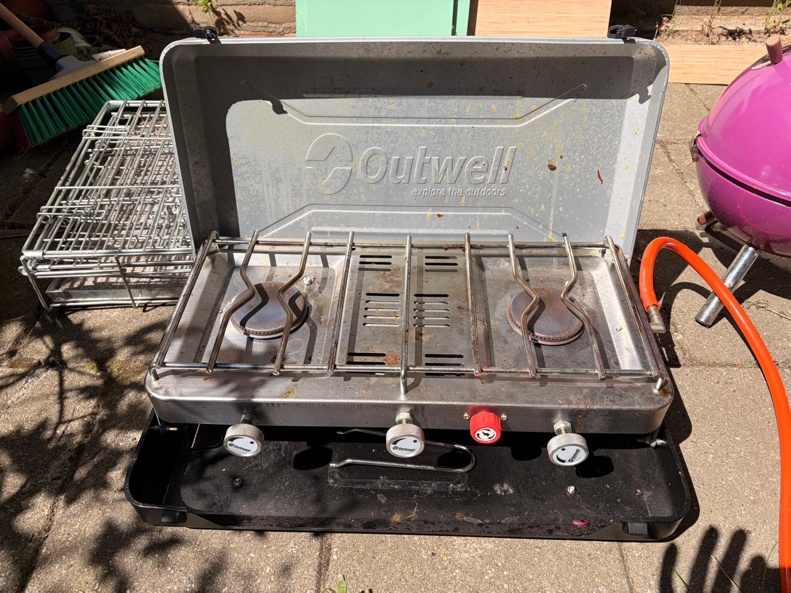 Camping stove / kampeer gasstel - 2 pits, Ophalen, Gebruikt
