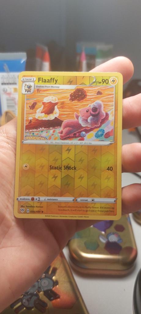 Reverse Holo Flaaffy Pokémon Kaart (056/189), Ophalen of Verzenden, Zo goed als nieuw, Losse kaart, Foil