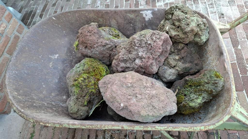 Lavastenen 1x kruiwagen vol, super leuk gratis afhalen, Tuin en Terras, Ophalen, Bruin
