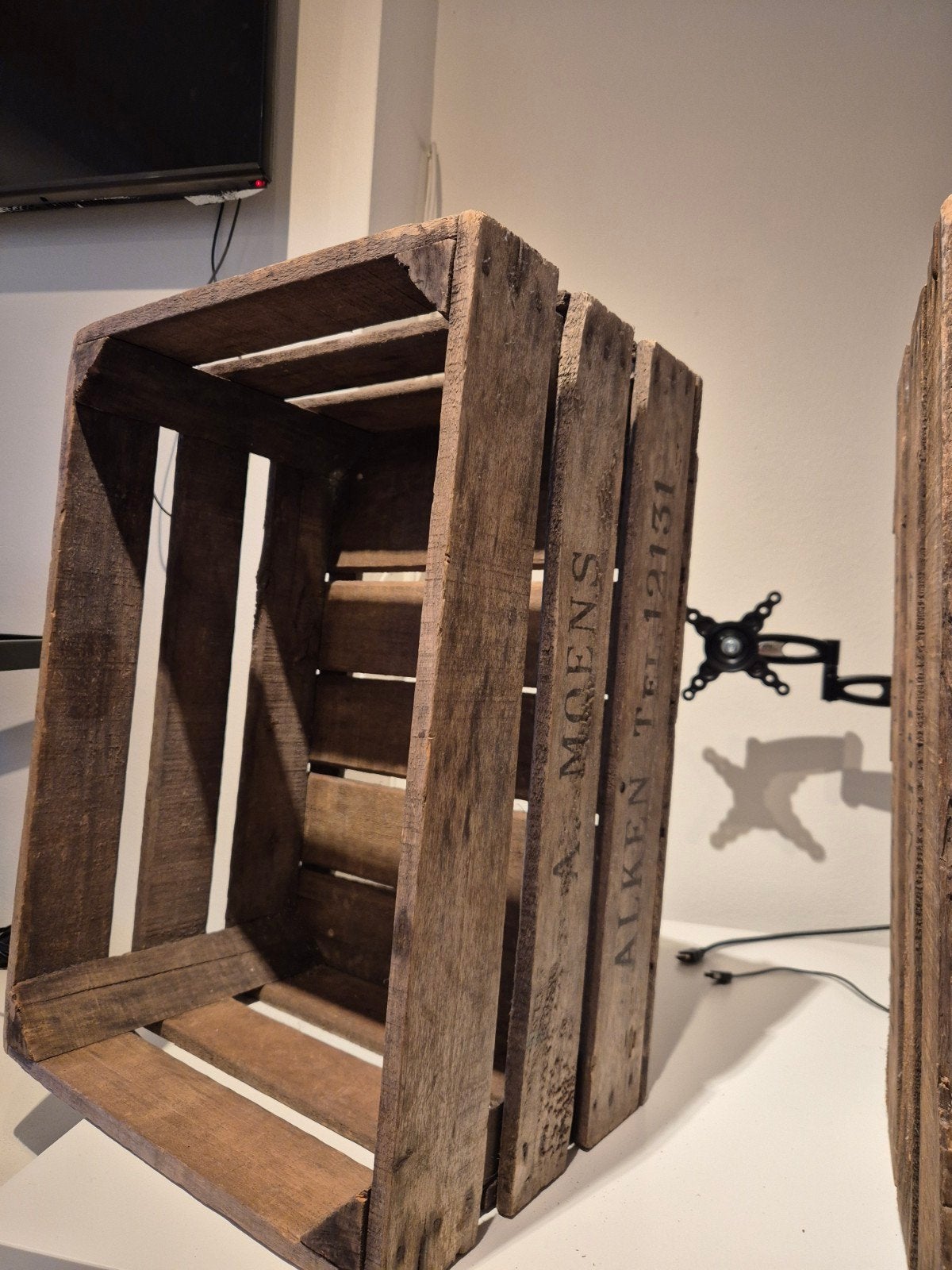 Vintage houten kratten - decoratief en functioneel, Huis en Inrichting, Kasten | Overige, Gebruikt, Ophalen