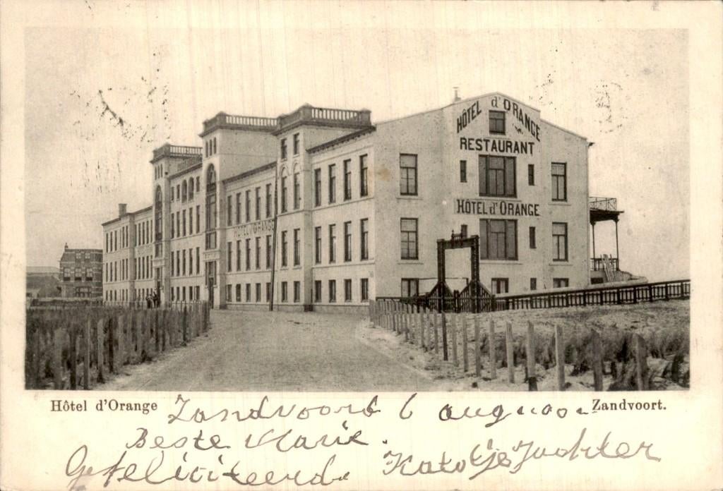 Zandvoort - Hôtel dOrange - Restaurantgevel, Ophalen of Verzenden, Voor 1920, Gelopen, Noord-Holland