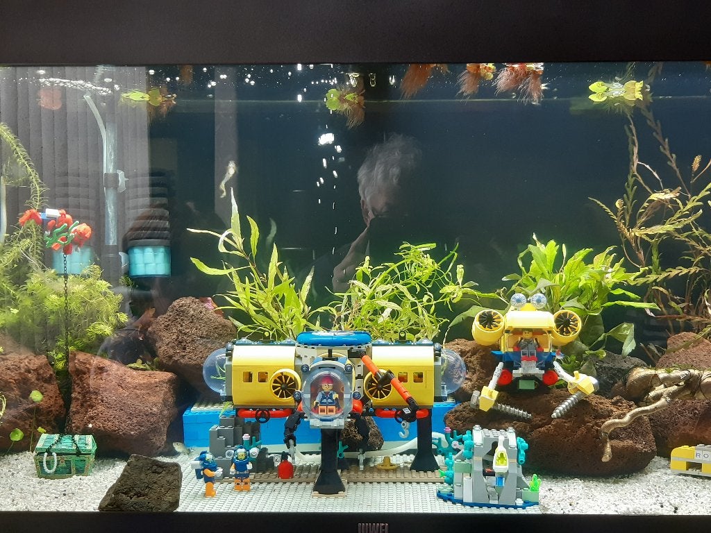 Aquarium Decoratie opgebouwd met 3 Lego diepzee sets, Ophalen of Verzenden, Zo goed als nieuw, Decoratie, Overige merken