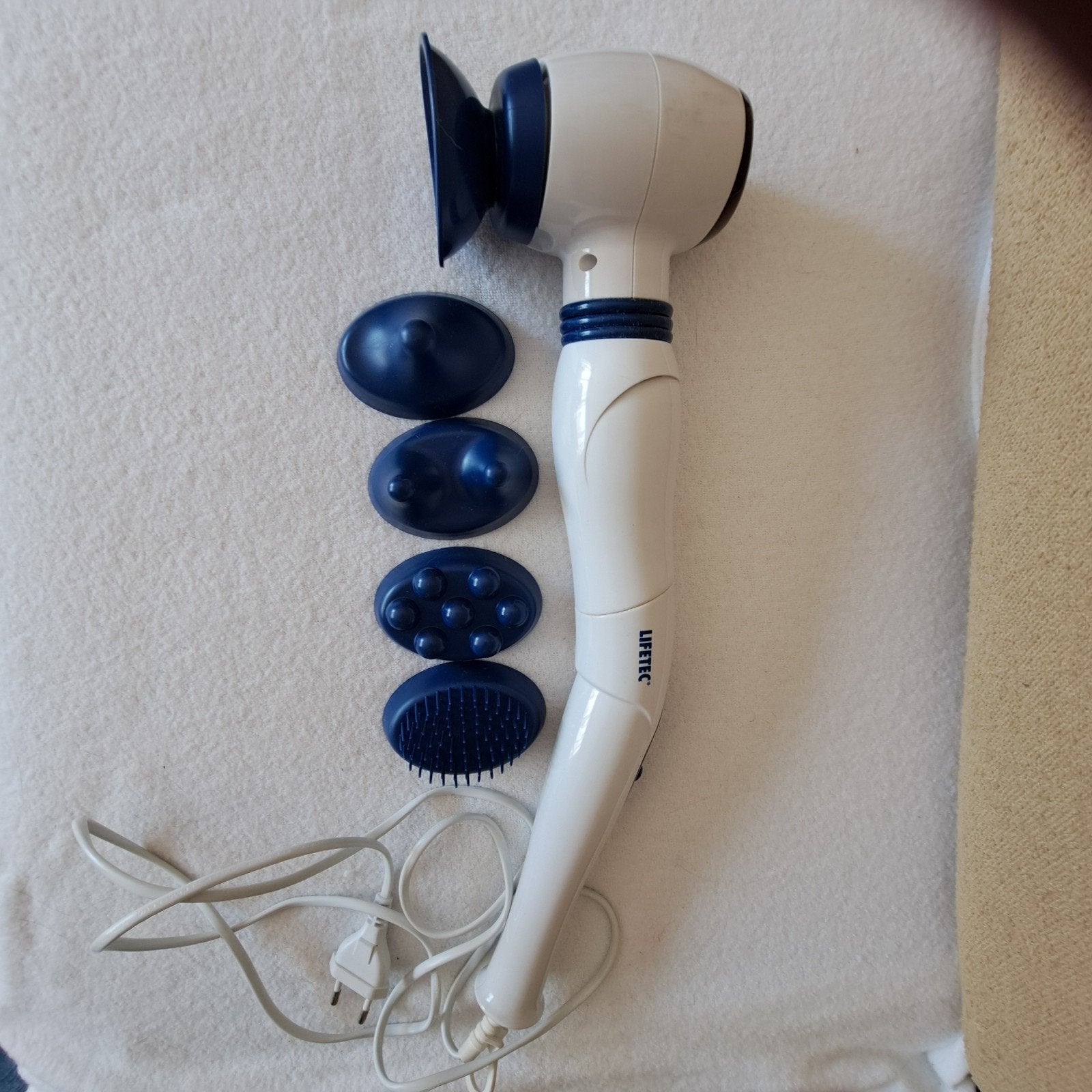 Lifetec massageapparaat met diverse opzetstukken, Ophalen of Verzenden, Gebruikt, Overige typen