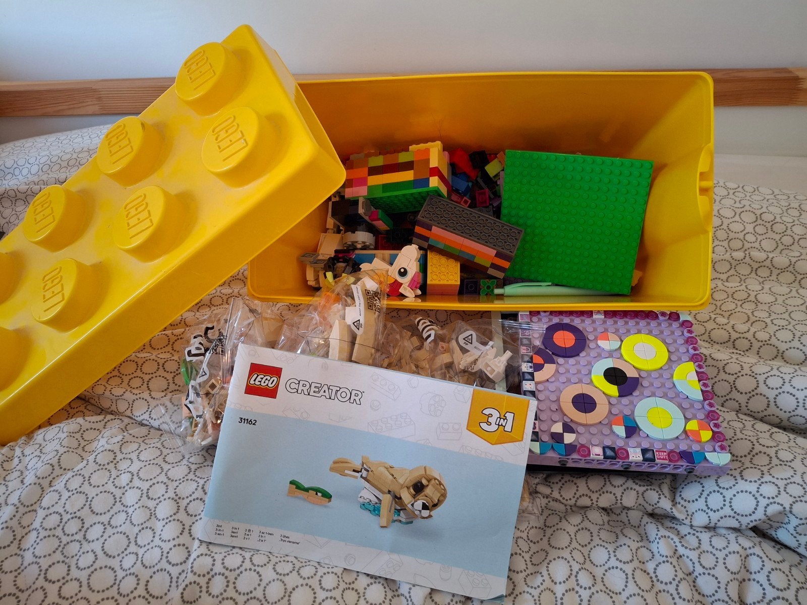 Bak met verschillende LEGO stenen en onderdelen, Ophalen, Gebruikt, Lego, Inclusief extra onderdelen