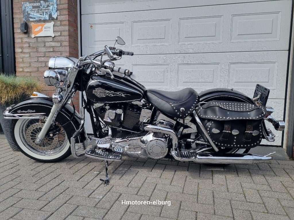 Heritage Softail - laatste Evo–BJ’1999 (veel mooie extra's ), 2 cilinders, Sportuitlaat, Occasion, 1340 cc