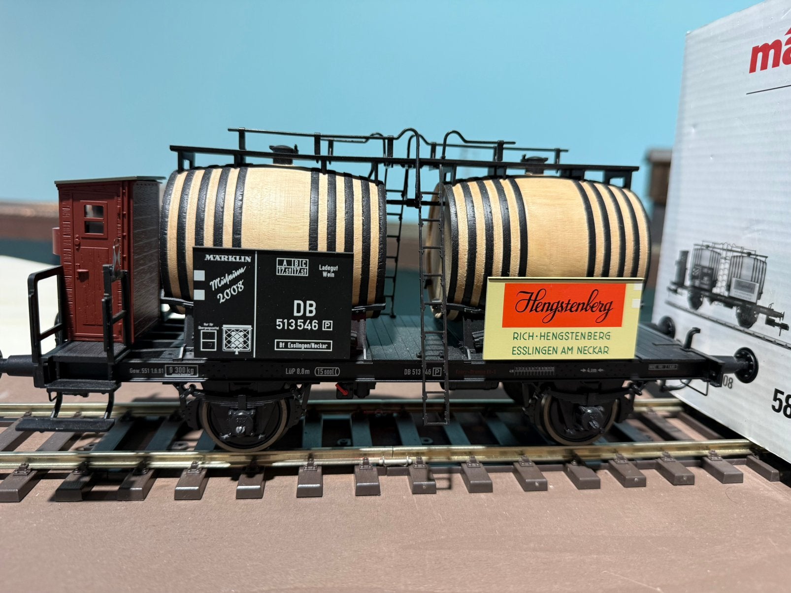 Marklin 58542 spoor 1 wijnvatenwagen, Gelijkstroom of Wisselstroom, Wagon, Ophalen of Verzenden, Zo goed als nieuw